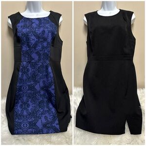 2 Dresses Bundle – Blueish Purple & Elegant Black Perfect for Any Occasion